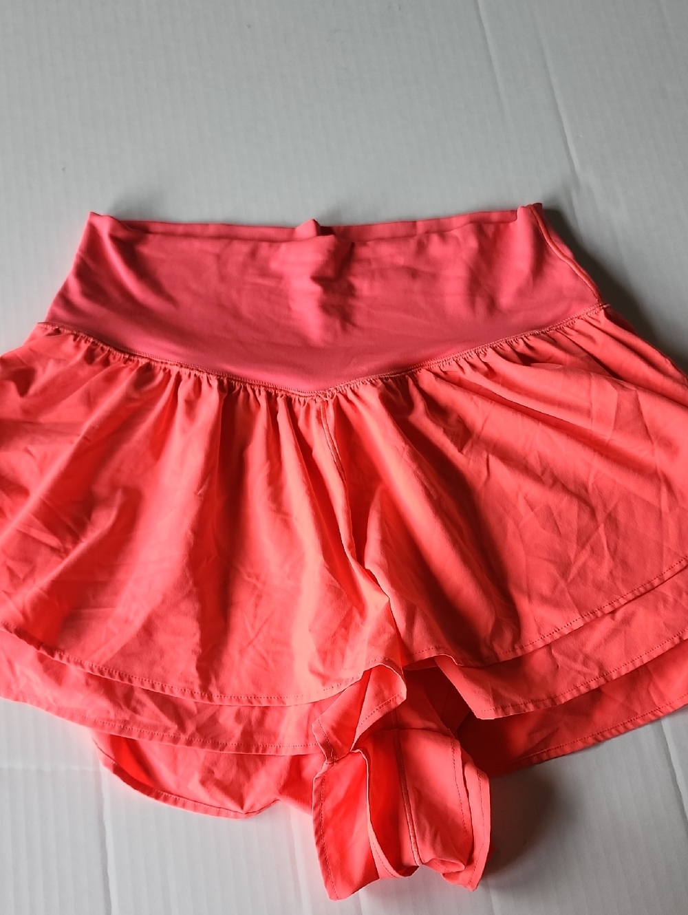 Offline by Aerie Vibrant Orange Layered Flowy Short, Size L